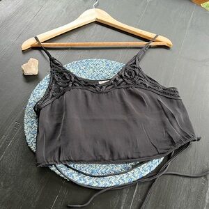 Free People Blouson Brami Cropped Cami Black